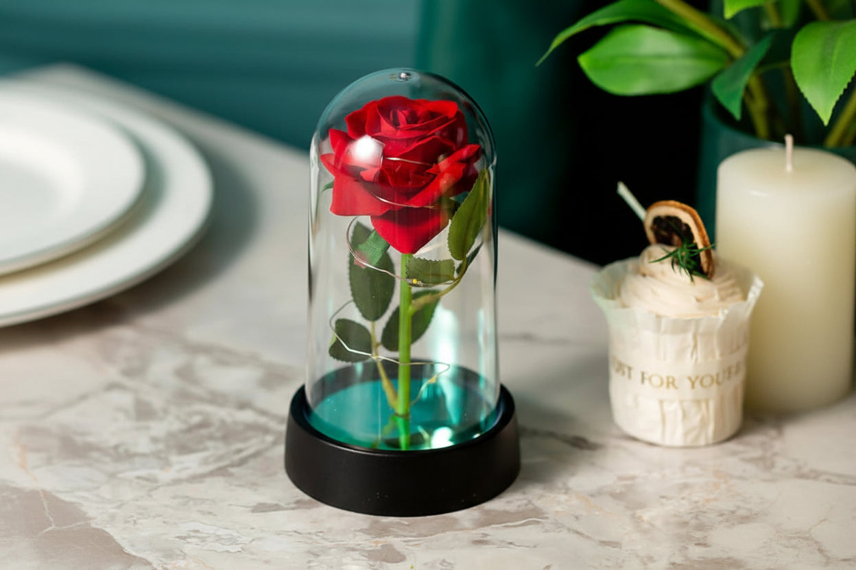 LED Galaxy Three Rose Artificial Flowers, Wedding Decoration, Creative Valentine'S Day and Mother'S Day Gift without Battery 1Pc